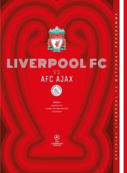 Liverpool FC Programmes – vs Ajax CL – 13 September 2022