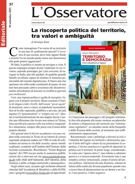 L’Osservatore – 10 settembre 2022 Cover