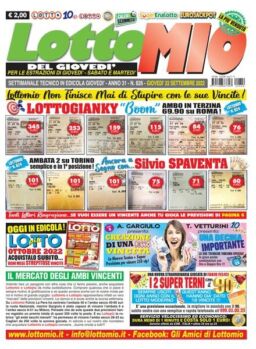 Lottomio del Giovedi – 22 Settembre 2022