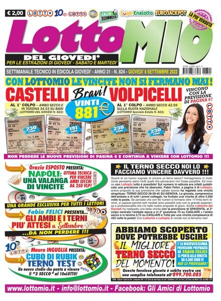 Lottomio del Giovedi – 8 Settembre 2022 Cover