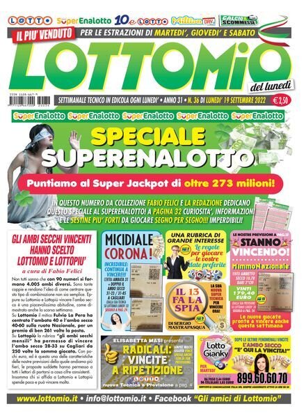 Lottomio del Lunedi – 19 Settembre 2022 Cover
