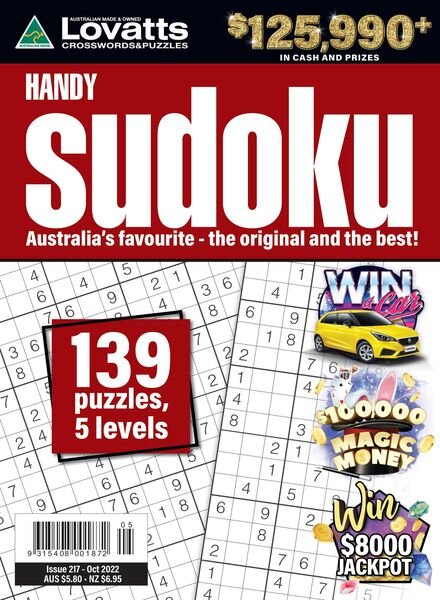 Lovatts Handy Sudoku – October 2022 Cover
