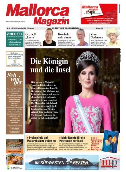 Mallorca Magazin – 15 September 2022 Cover