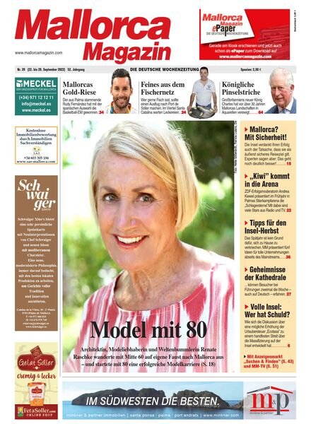 Mallorca Magazin – 22 September 2022 Cover
