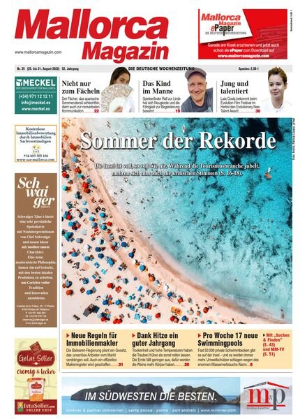Mallorca Magazin – 25 August 2022 Cover