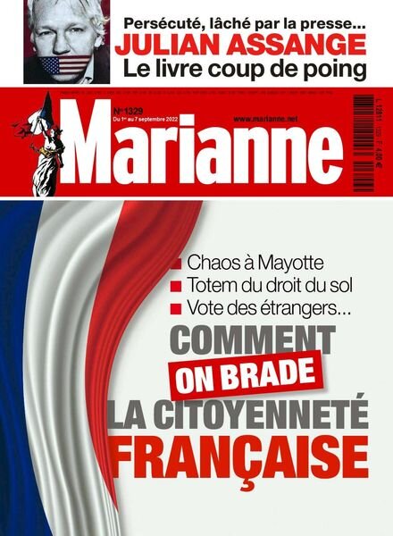 Marianne – 01 septembre 2022 Cover