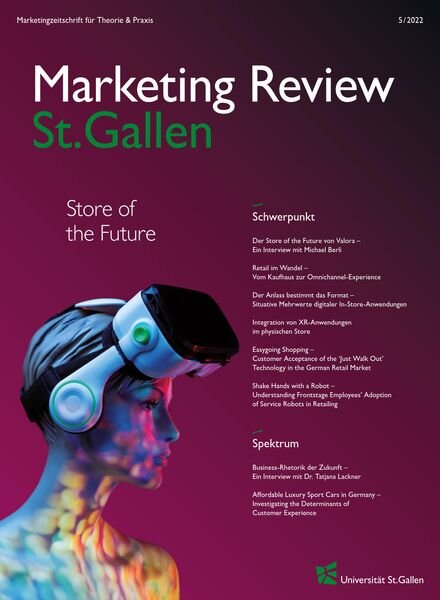 Marketing Review St Gallen – August 2022 Cover