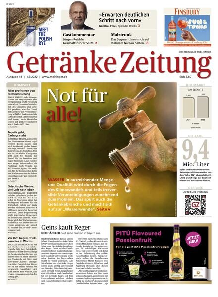 Meininger – 31 August 2022 Cover