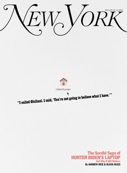 New York Magazine – September 12 2022 Cover
