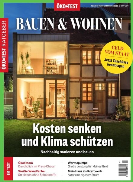 Okotest Sonderheft Nr 5 – Ratgeber Bauen & Wohnen 2022 Cover