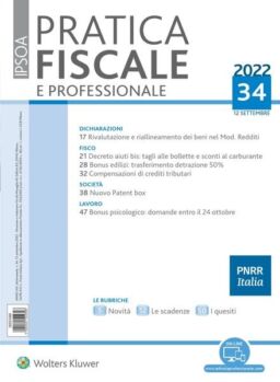 Pratica Fiscale e Professionale – 12 Settembre 2022