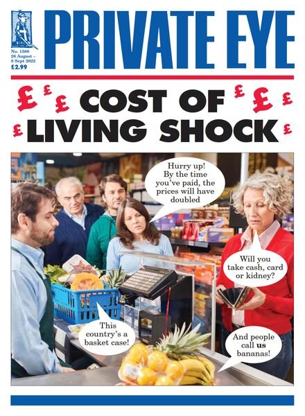 Private Eye Magazine – Issue 1580 – 26 August 2022 Cover