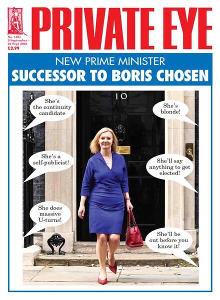 Private Eye Magazine – Issue 1581 – 9 September 2022 Cover
