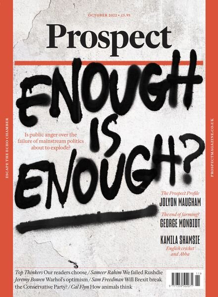 Prospect Magazine – October 2022 Cover