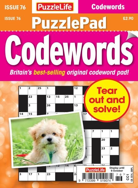 PuzzleLife PuzzlePad Codewords – 08 September 2022 Cover