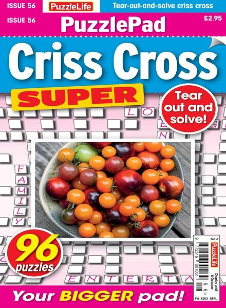 PuzzleLife PuzzlePad Criss Cross Super – 08 September 2022 Cover