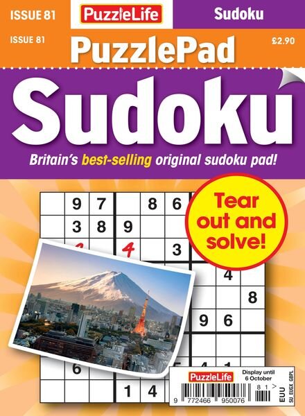 PuzzleLife PuzzlePad Sudoku – 08 September 2022 Cover