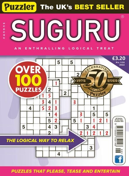 Puzzler Suguru – September 2022 Cover