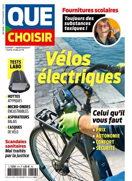 Que Choisir – Septembre 2022 Cover