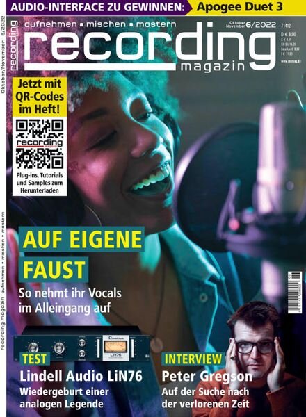 Recording Magazin – Oktober 2022 Cover