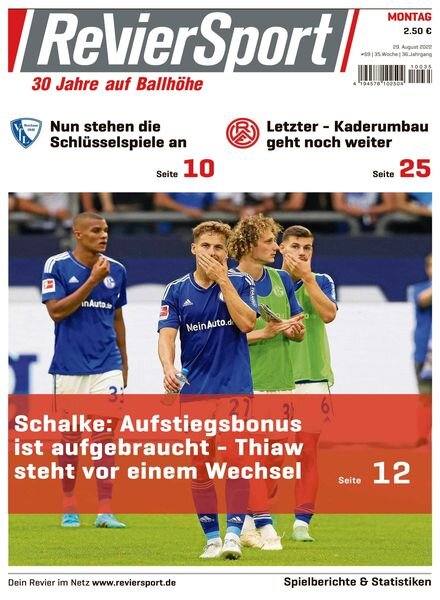 RevierSport – 29 August 2022 Cover