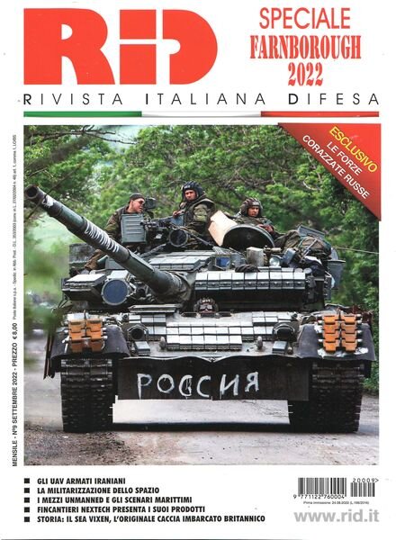 Rivista Italiana Difesa – Settembre 2022 Cover
