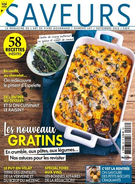 Saveurs France – Septembre 2022 Cover