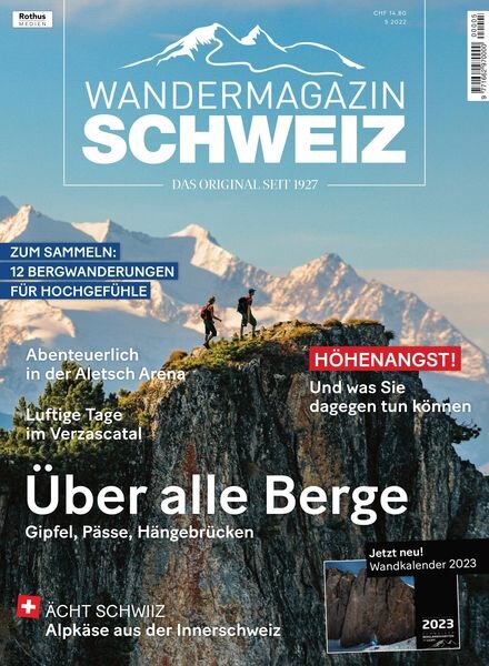 SCHWEIZ Das Wandermagazin – September 2022 Cover