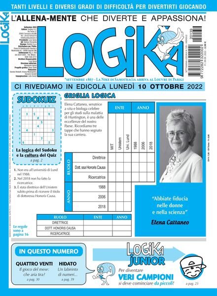 Settimana Logika – 09 settembre 2022 Cover