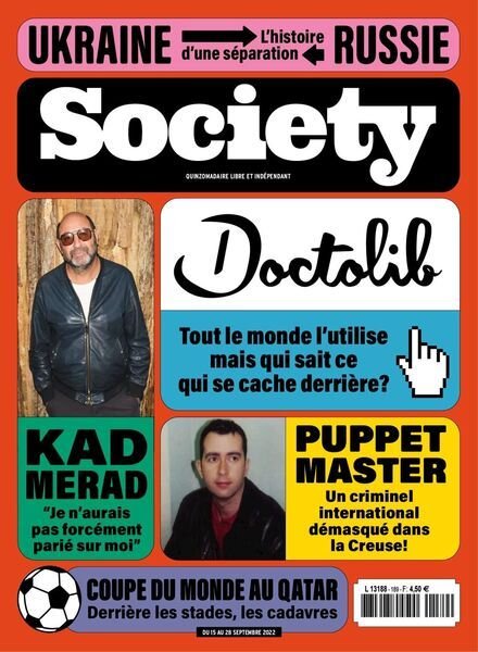 Society – 15 septembre 2022 Cover