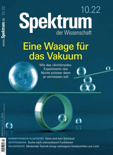 Spektrum der Wissenschaft – September 2022 Cover