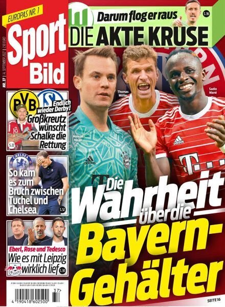 Sport Bild – 14 September 2022 Cover