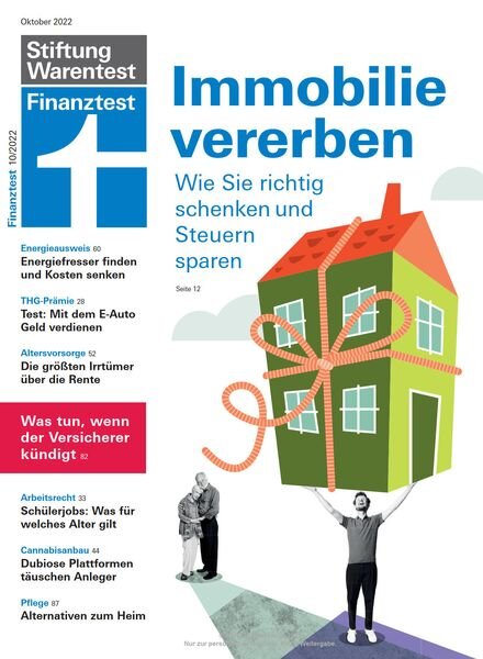 Stiftung Warentest Test Finanztest – Oktober 2022 Cover