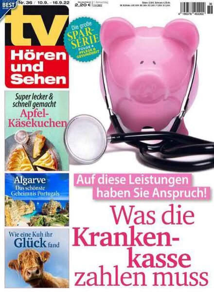TV Horen und Sehen – 02 September 2022 Cover