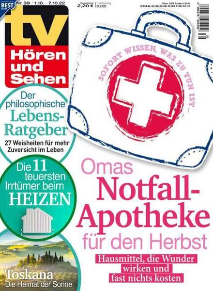 TV Horen und Sehen – 23 September 2022 Cover