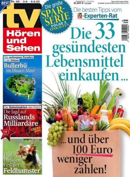TV Horen und Sehen – 26 August 2022 Cover