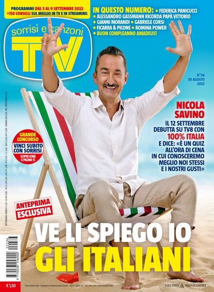 TV Sorrisi e Canzoni – 30 Agosto 2022 Cover