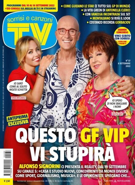 TV Sorrisi e Canzoni – 6 Settembre 2022 Cover