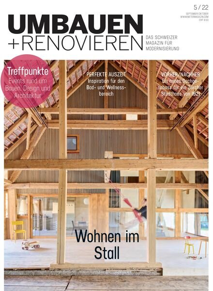 Umbauen + Renovieren – August 2022 Cover
