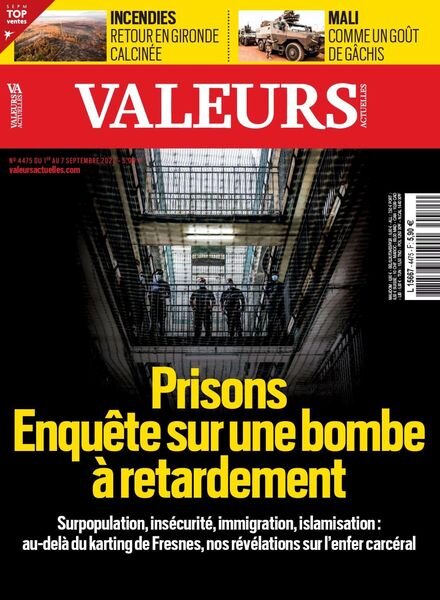 Valeurs actuelles – 01 septembre 2022 Cover