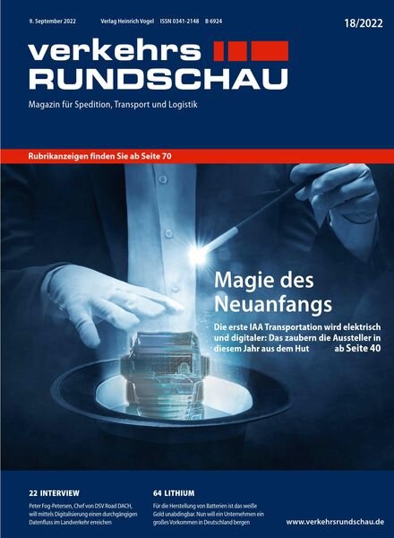 VerkehrsRundschau – 08 September 2022 Cover