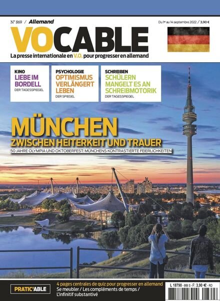 Vocable Allemand – 01 septembre 2022 Cover