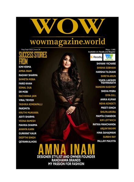 Wow Magazine – September 2022 Cover