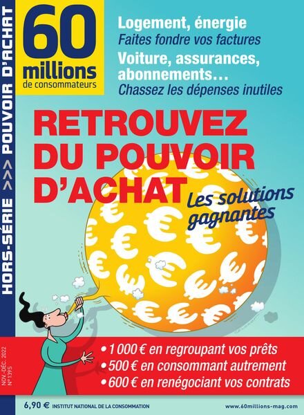 60 Millions de Consommateurs – Hors-Serie – Novembre-Decembre 2022 Cover