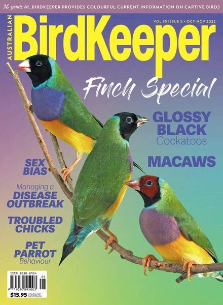 Australian Birdkeeper – Volume 35 Issue 5 – October-November 2022 Cover