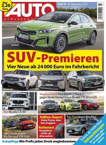 Auto Strassenverkehr – 28 September 2022 Cover