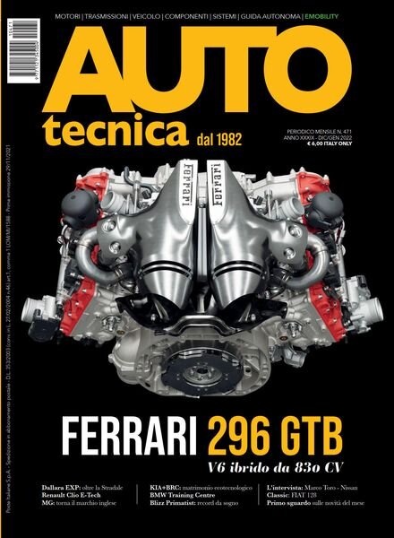 Autotecnica – Dicembre 2021 – Gennaio 2022 Cover