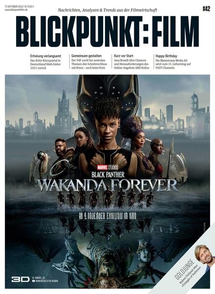 Blickpunkt Film – 17 Oktober 2022 Cover