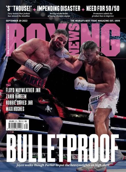 Boxing News – September 29 2022 Cover