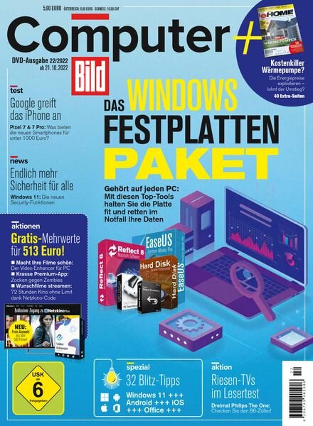 COMPUTER BILD mit DVD – 21 Oktober 2022 Cover